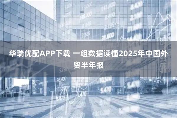 华瑞优配APP下载 一组数据读懂2025年中国外贸半年报